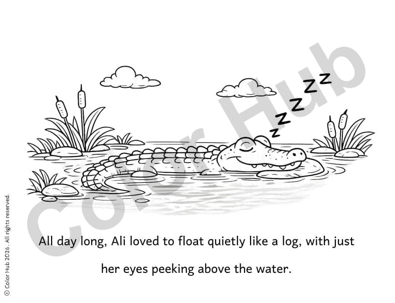 Sample page from Story of Ali the Alligator