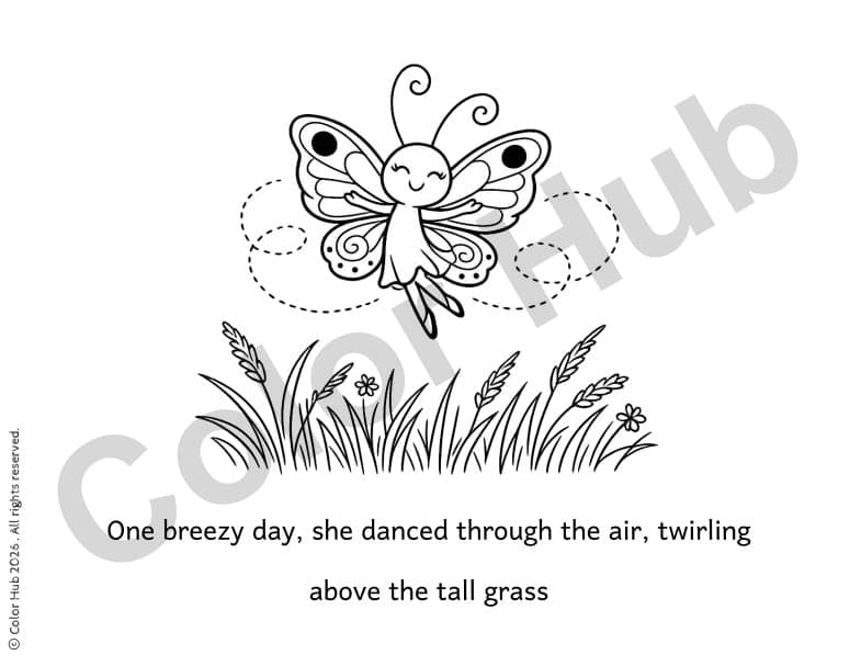 Sample page from Story of Bloom the Butterfly