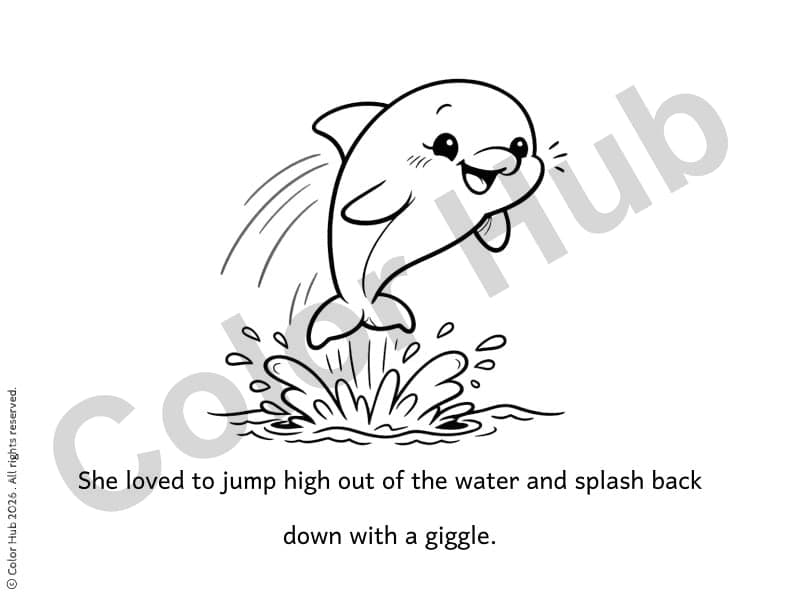 Sample page from Story of Dara the Dolphin
