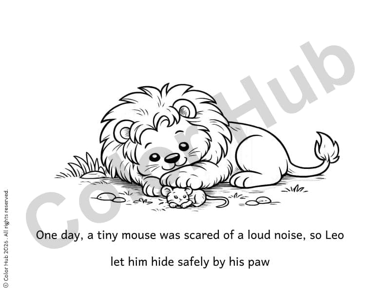 Sample page from Story of Leo the Lion